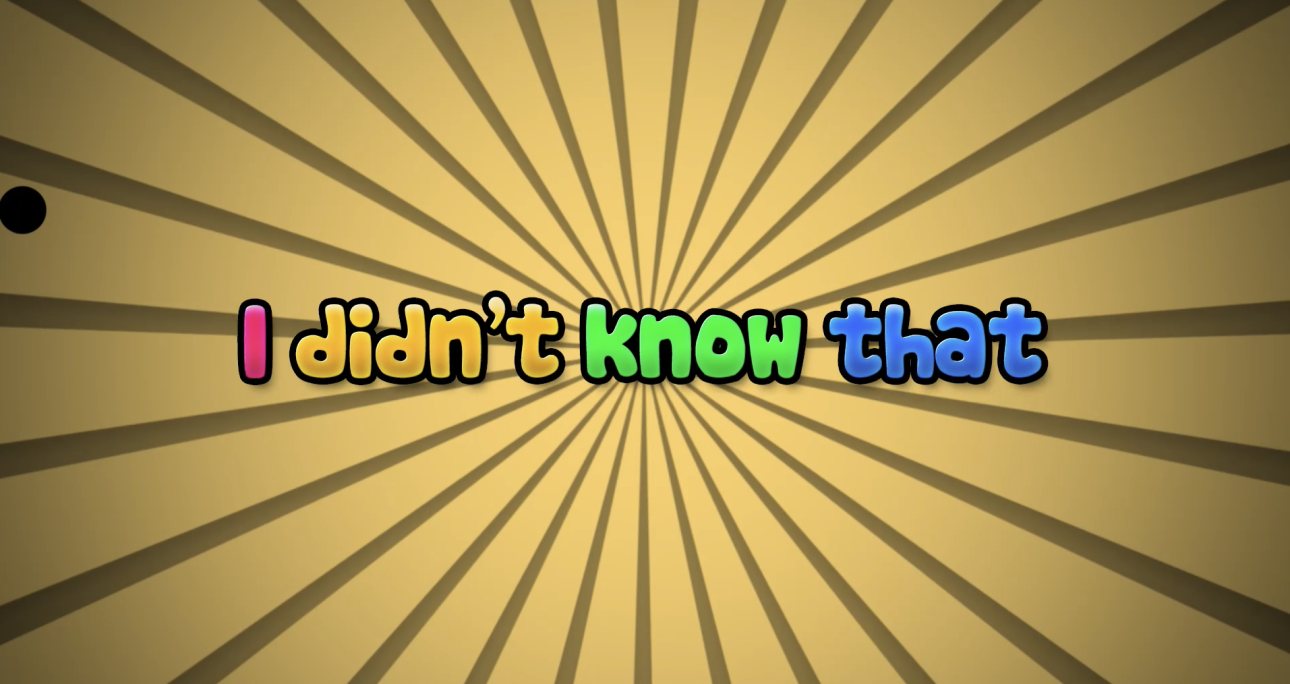 I Didn’ Know That